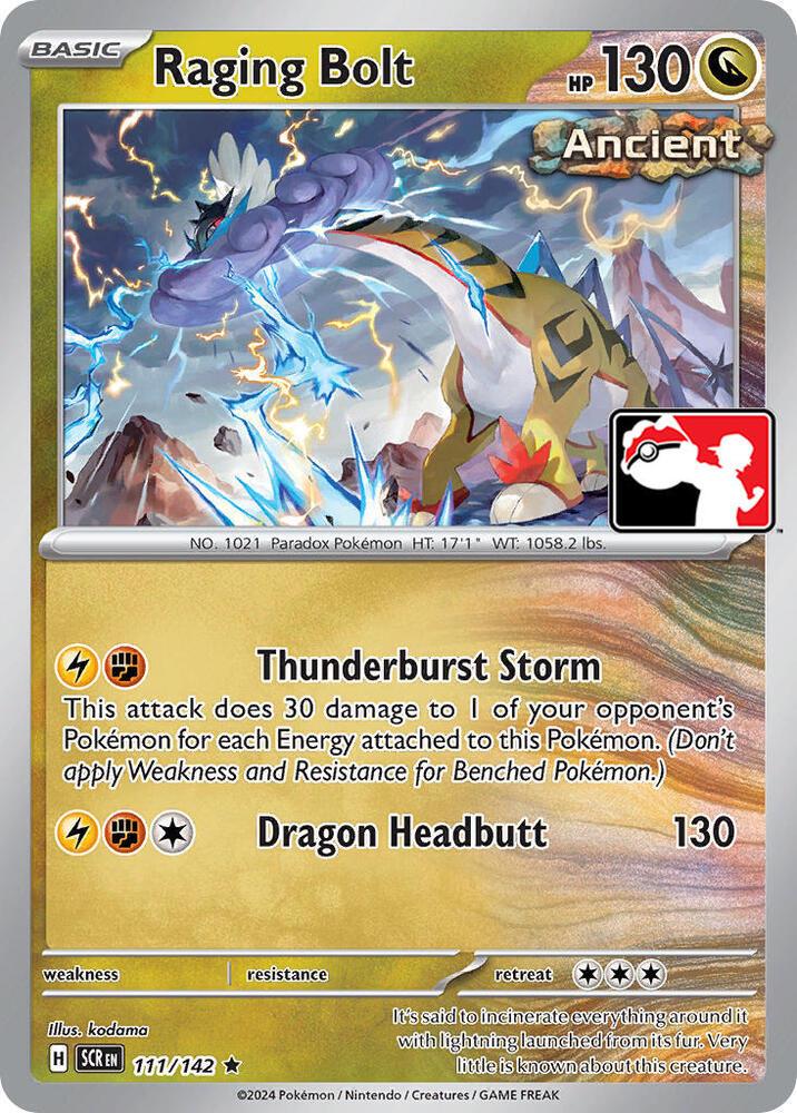 Stellar Crown Raging Bolt [Prize-Pack] Pokémon card